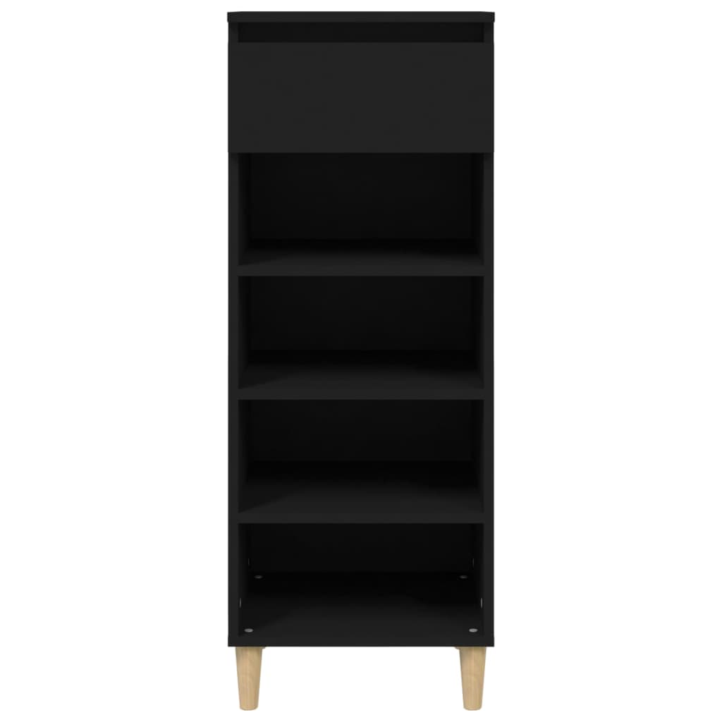 Vidaxl Schuhschrank 40x36x105 cm propertiertes Holzschwarz