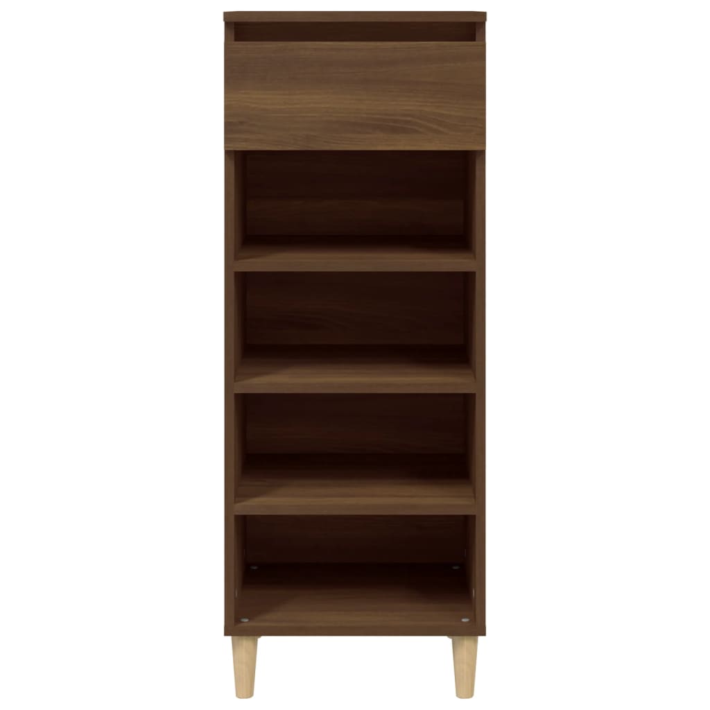 VIDAXL -Schuhschrank 40x36x105 cm Schnitt Holzbraune Eiche Farbe