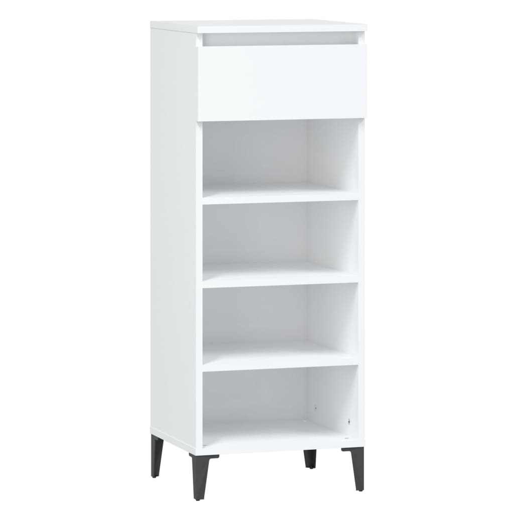 VIDAXL -Schuhregal 40x36x105 cm verarbeitetes Holz weiß