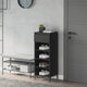 VIDAXL -Schuhregal 40x36x105 cm verarbeitetes Holz schwarz schwarz