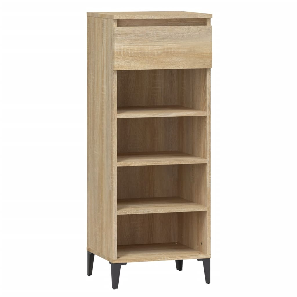 VIDAXL -Schuhregal 40x36x105 cm verarbeitetes Holz Sonoma Eiche gefärbt