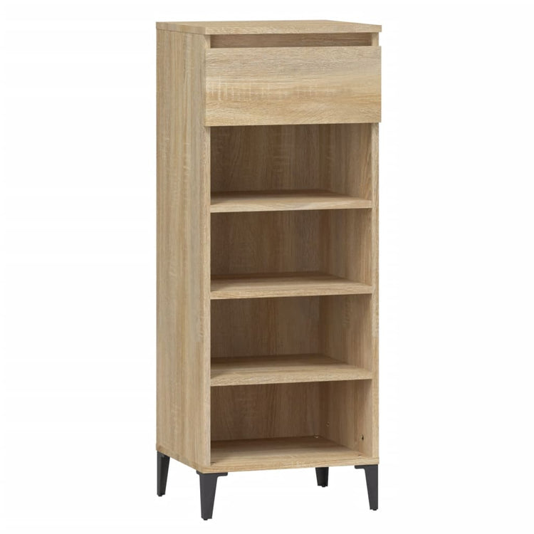 VIDAXL -Schuhregal 40x36x105 cm verarbeitetes Holz Sonoma Eiche gefärbt
