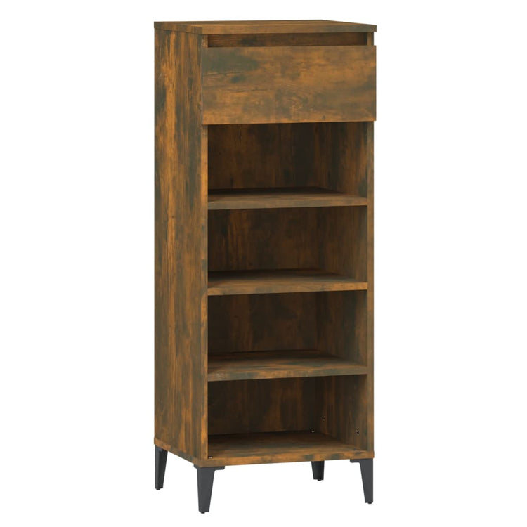 VIDAXL -Schuhregal 40x36x105 cm verarbeitete Holzgeräuchchen -Eiche gefärbt