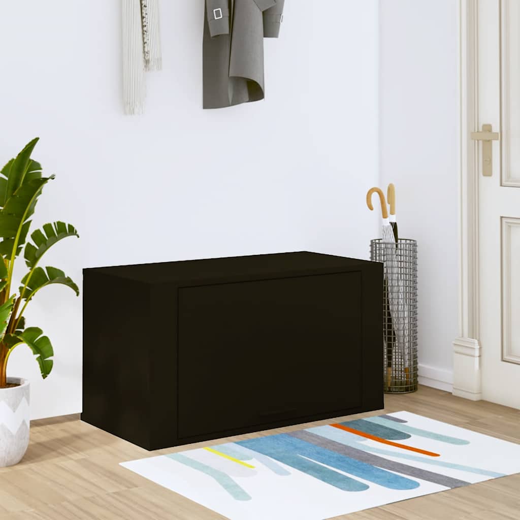 Vidaxl Wandschuhschrank 70x35x38 cm propertiertes Holz schwarz