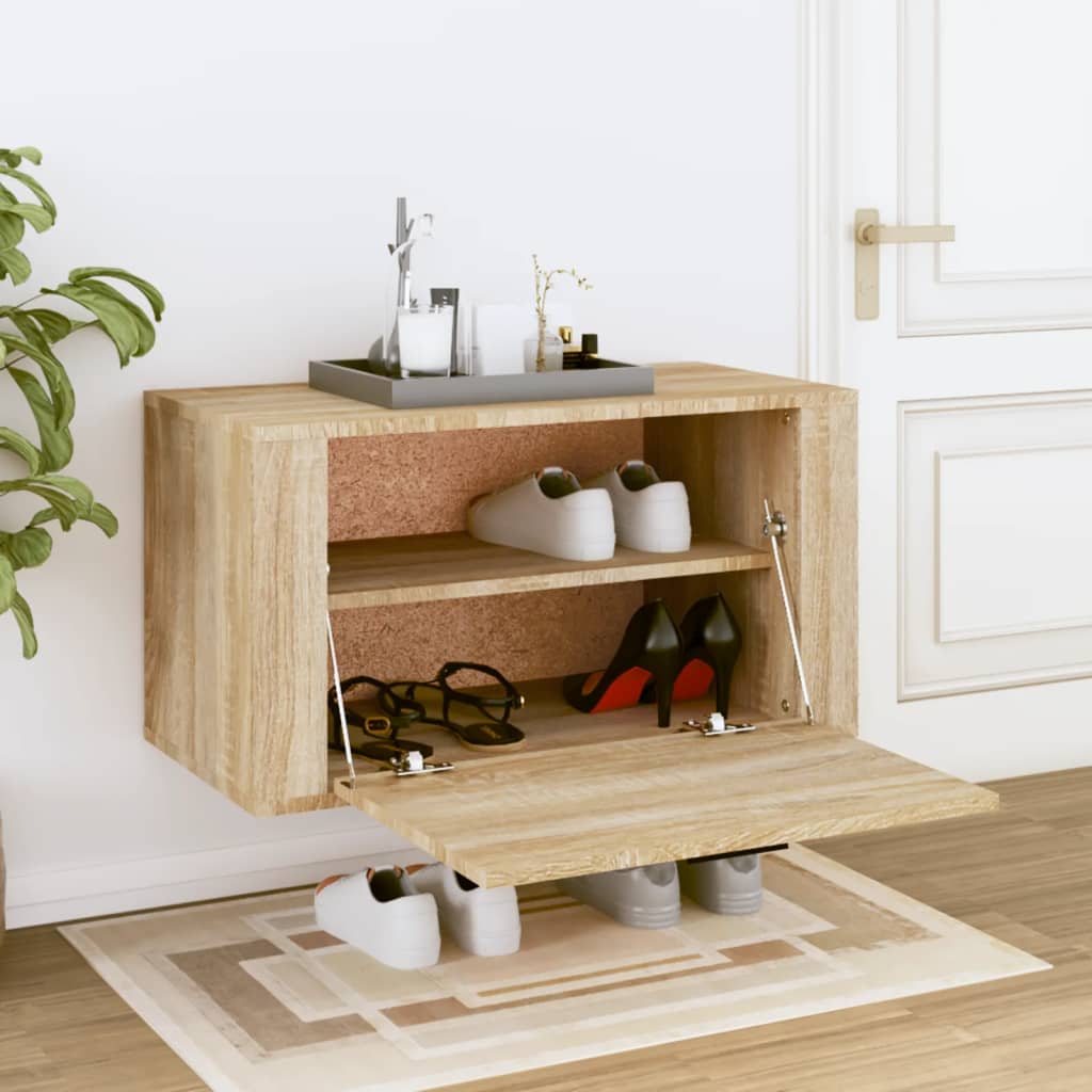 Vidaxl Wandschuhschrank 70x35x38 cm propertiertes Holz Sonoma Eiche