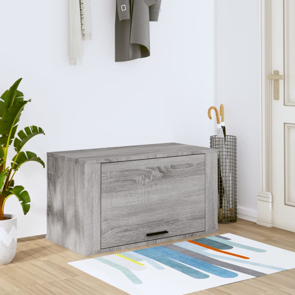Vidaxl Wandschuhschrank 70x35x38 cm Festkiefer Sonoma Grau