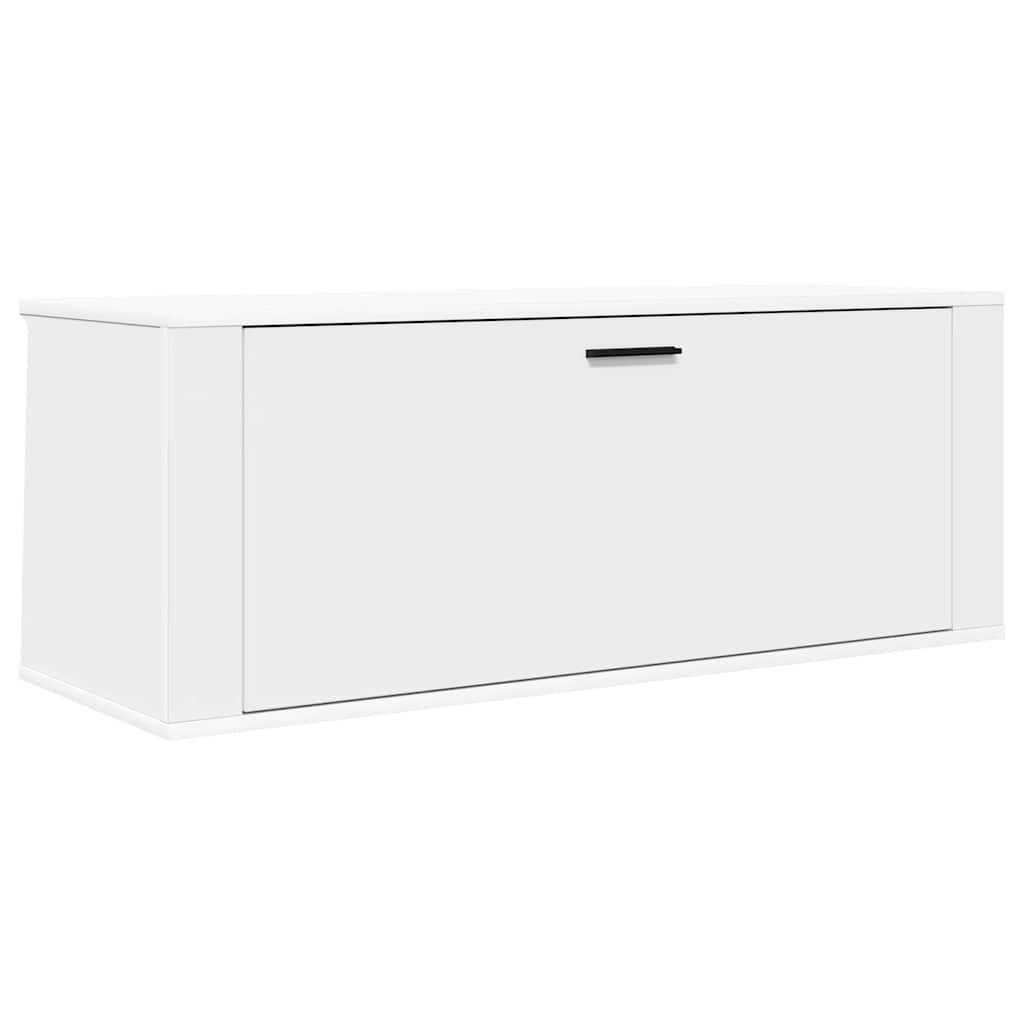Vidaxl Wandschuhschrank 100x35x38 cm propertiertes Holz weiß