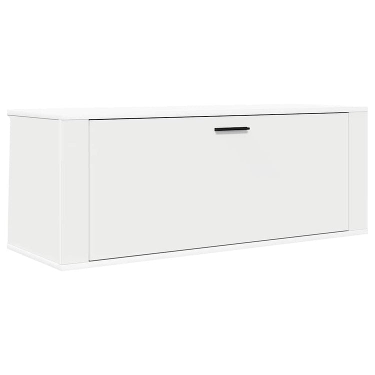 Vidaxl Wandschuhschrank 100x35x38 cm propertiertes Holz weiß