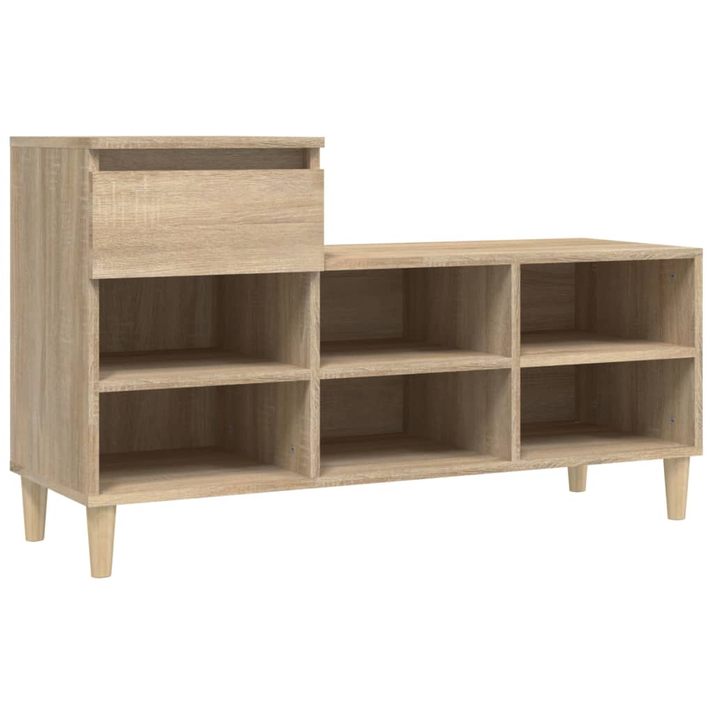 VidaXL Schuhschrank 102x36x60 cm Holzwerkstoff Sonoma-Eiche