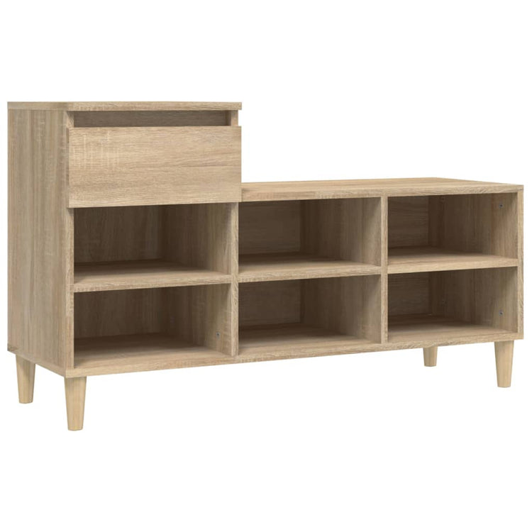 VidaXL Schuhschrank 102x36x60 cm Holzwerkstoff Sonoma-Eiche