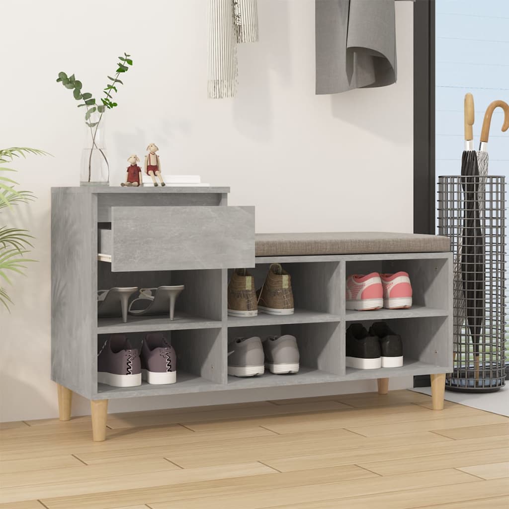 Vidaxx Schuhschrank 102x36x60 cm Holzwerkstoff betongrau