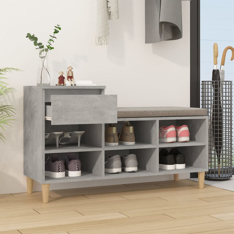 Vidaxx Schuhschrank 102x36x60 cm Holzwerkstoff betongrau