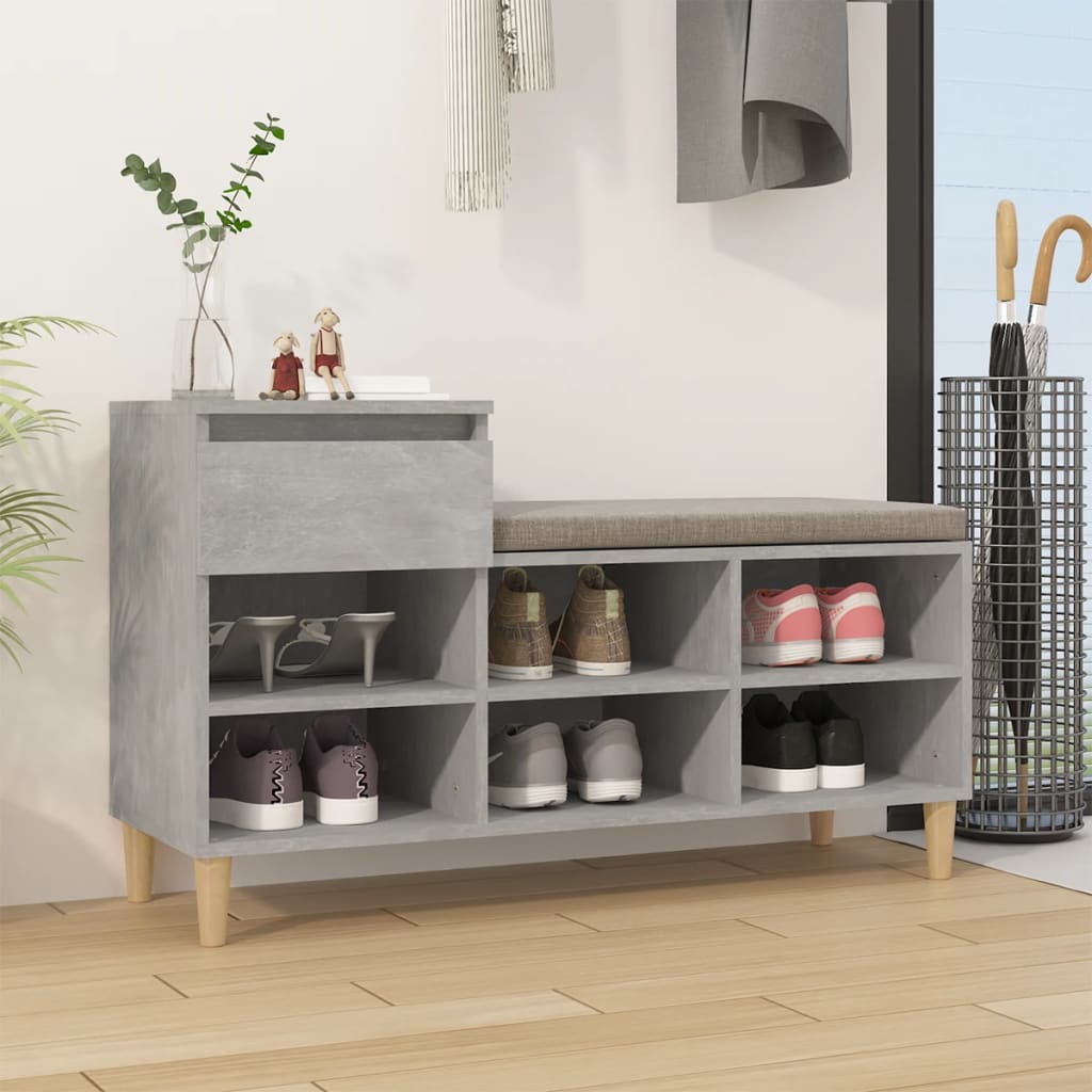 Vidaxx Schuhschrank 102x36x60 cm Holzwerkstoff betongrau