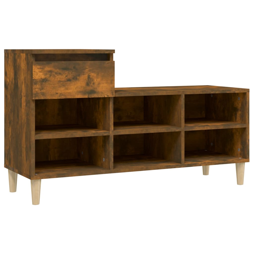 VIDAXL -Schuhschrank 102x36x60 cm propertiertes Holzgeräuchchen -Eiche gefärbt