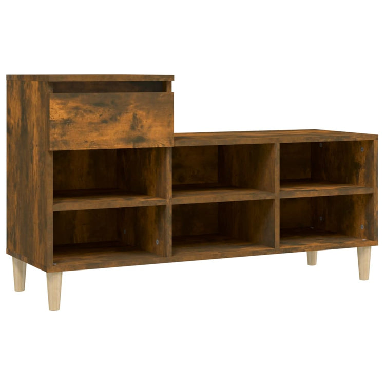 VIDAXL -Schuhschrank 102x36x60 cm propertiertes Holzgeräuchchen -Eiche gefärbt