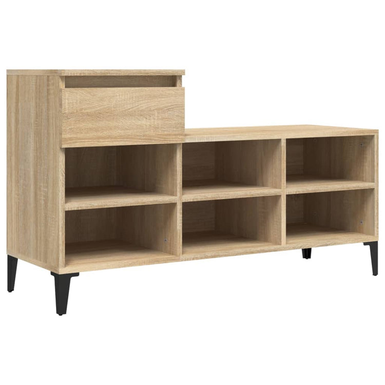 VidaXL Schuhschrank 102x36x60 cm Holzwerkstoff Sonoma-Eiche