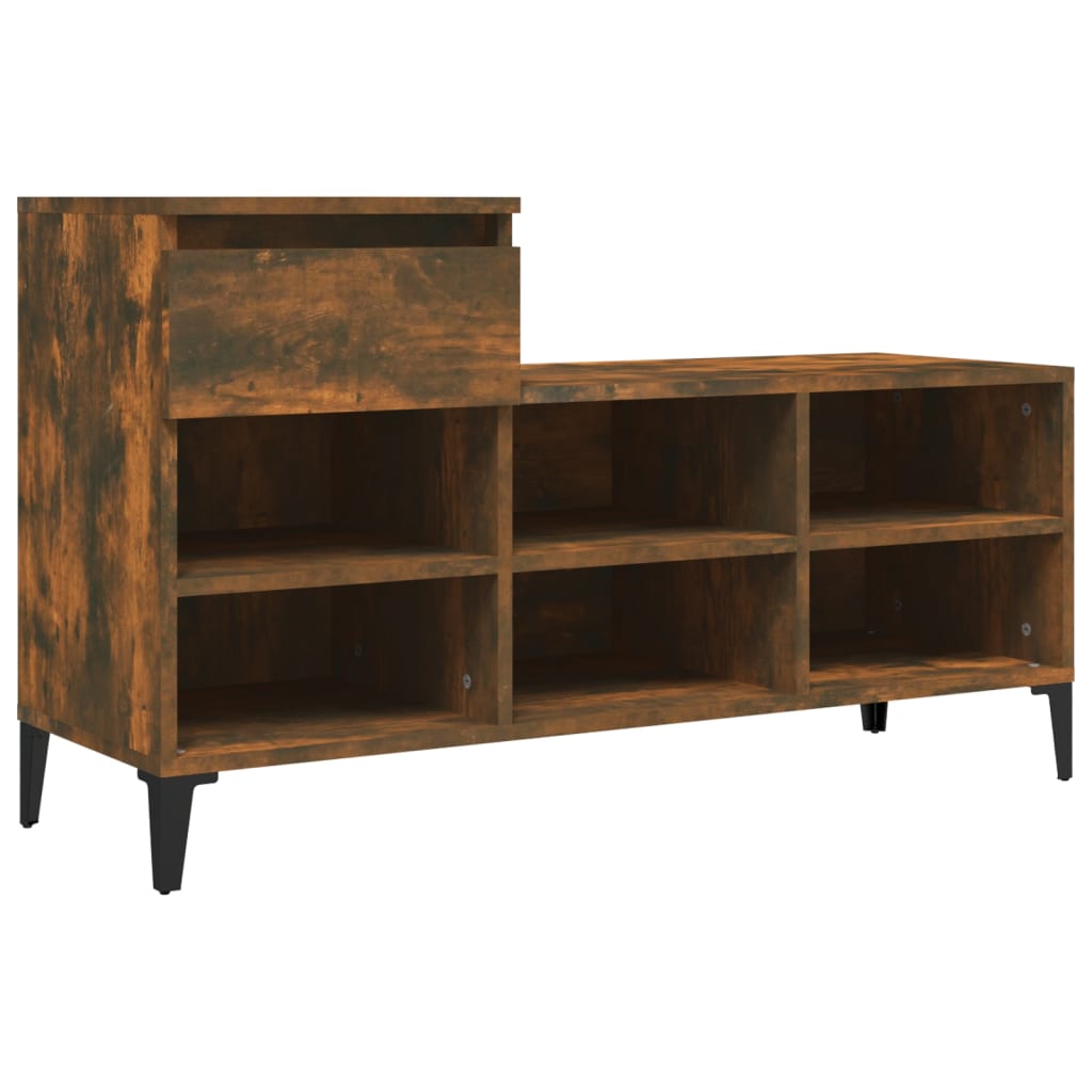VIDAXL -Schuhschrank 102x36x60 cm propertiertes Holzgeräuchchen -Eiche gefärbt