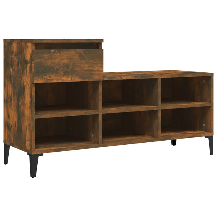 VIDAXL -Schuhschrank 102x36x60 cm propertiertes Holzgeräuchchen -Eiche gefärbt