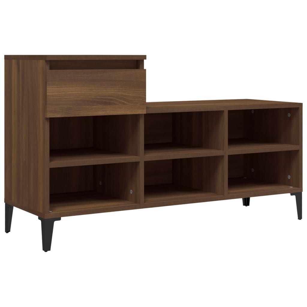 Vidaxl Schuhschrank 102x36x60 cm Eigenschaften Holzbraune Eiche Farbe
