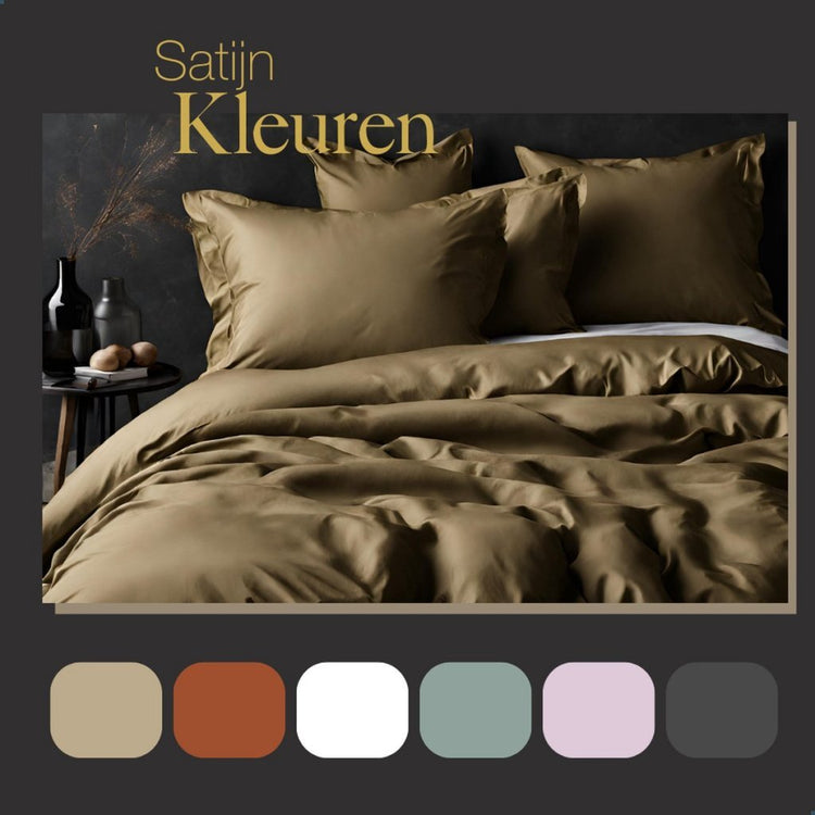 Zehn Cate Cotton Satin Lits-Jumeaux Duvet Cover 240x200 220 cm Gold