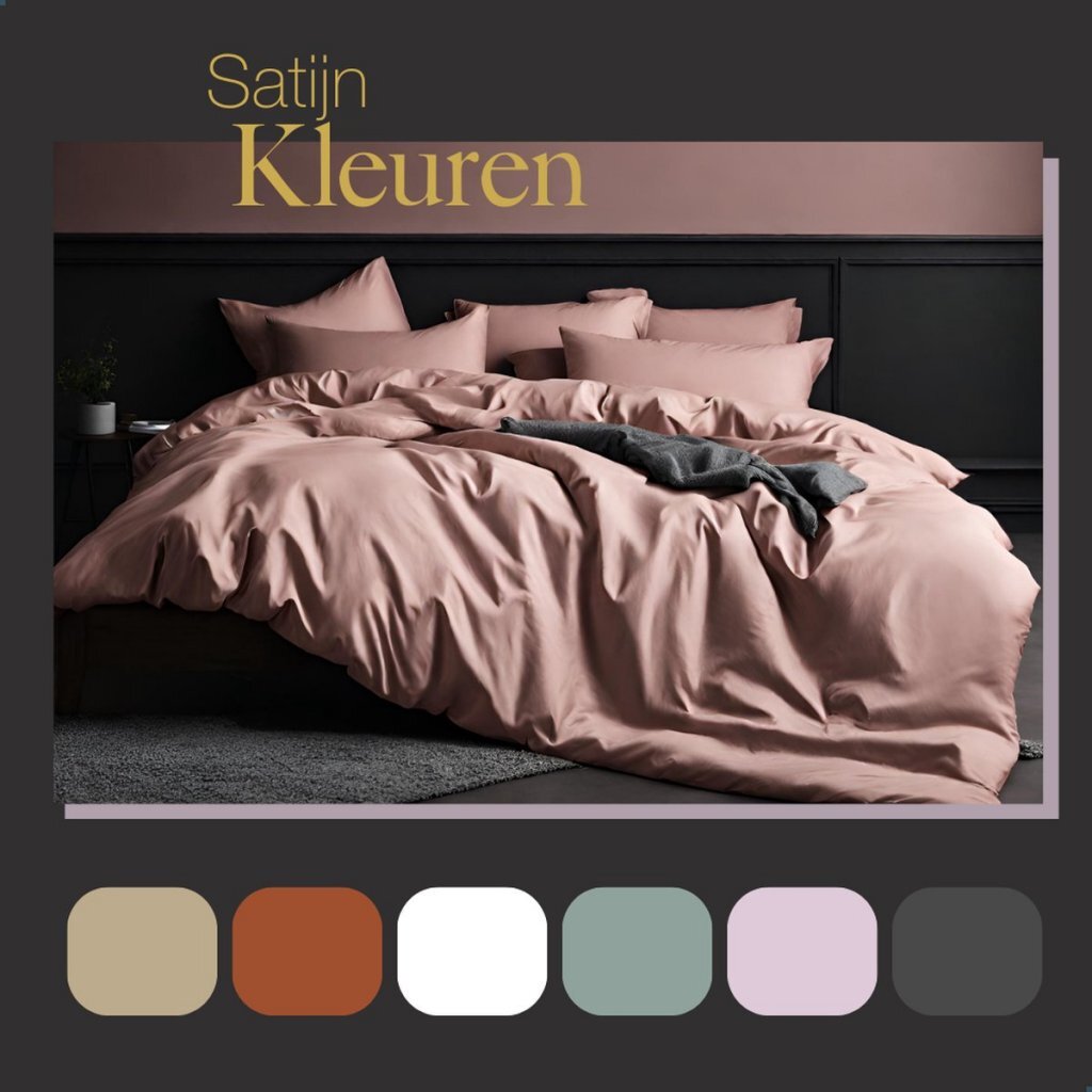 Zehn Cate Cotton Satin Lits-Jumeaux Duvet Cover 240x200 220 cm Pink