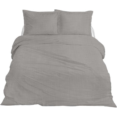 Zehn Cate Premium -Leinen Single Duvet Cover 140x200 220 cm wolkig grau