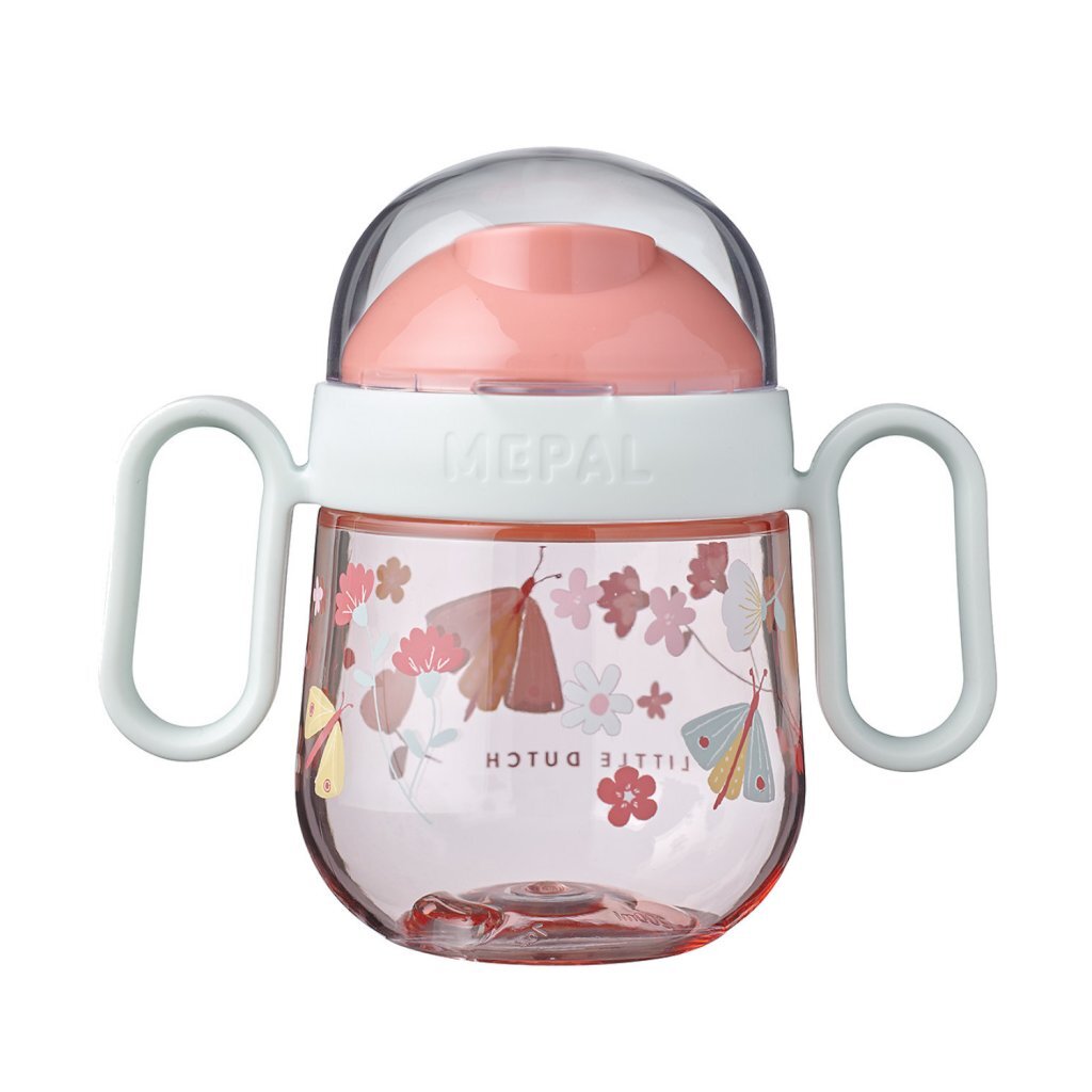 Mepal auslaufsichere Tasse Blumen und Schmetterlinge rosa