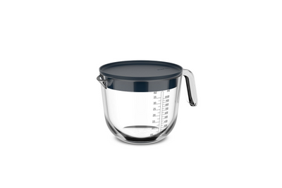 Glasmessbecher 1L mit Deckelmarine