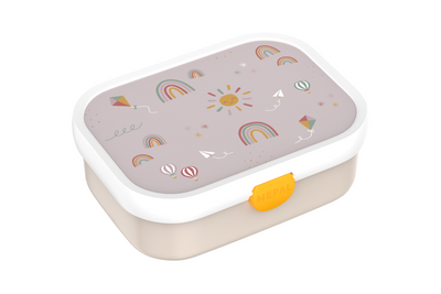 Mepal Lunchbox Campus – 750 ml – Lunchbox mit Fächern für Kinder – geeignet für 4 Sandwiches – Sunshine Rainbow