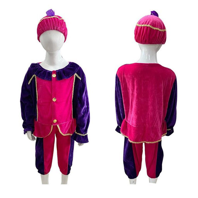 Sinterklaas Kleiderset Pete Anzug lila Pink 3-5 Jahre