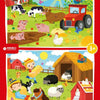 Rebo Puzzle 2x24 Teile - Bauernhoftiere