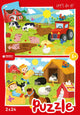 Rebo Puzzle 2x24 Teile - Bauernhoftiere