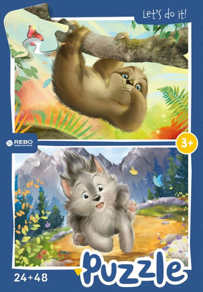 Rebo Productions Rebo-Puzzle 24 + 48 Teile – klein
