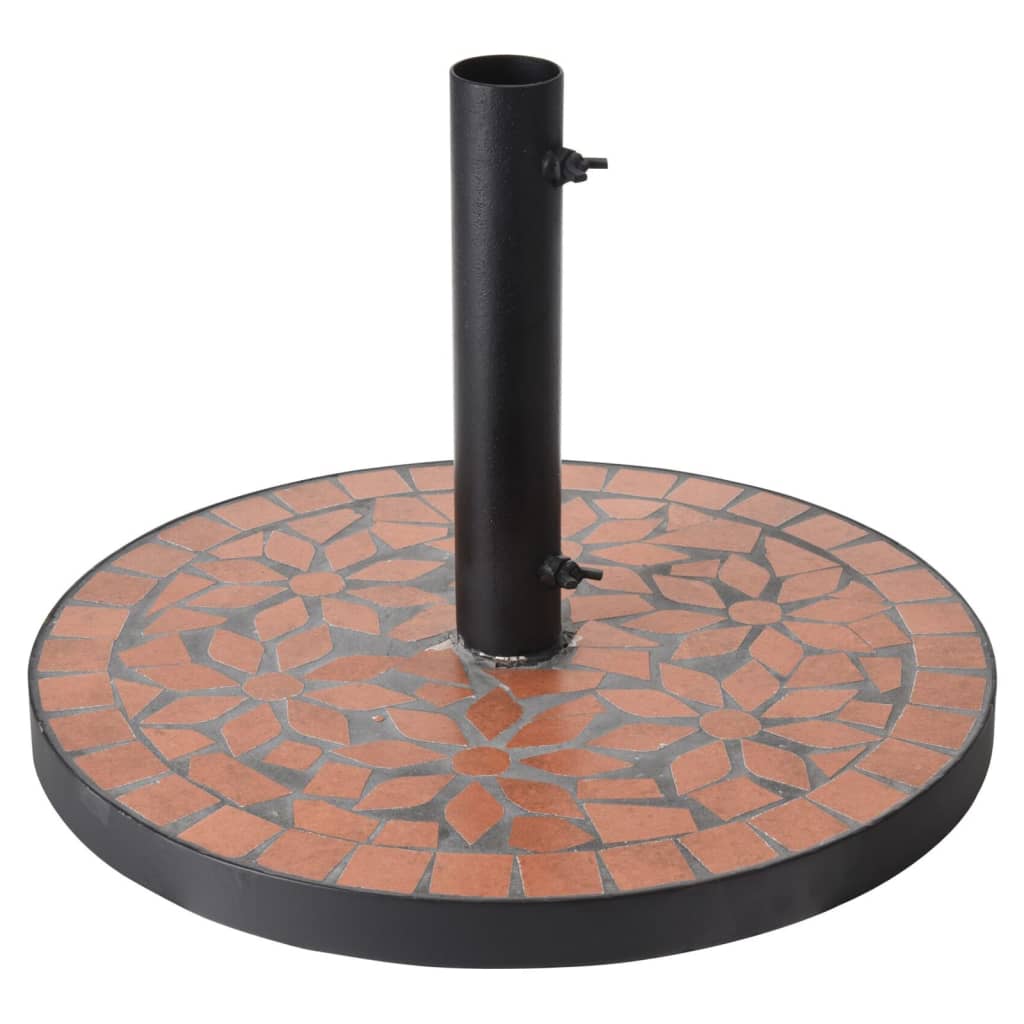 Progarden Progarden Parasol Foot mit terra-entworfenem Mosaikschwarz und Orange