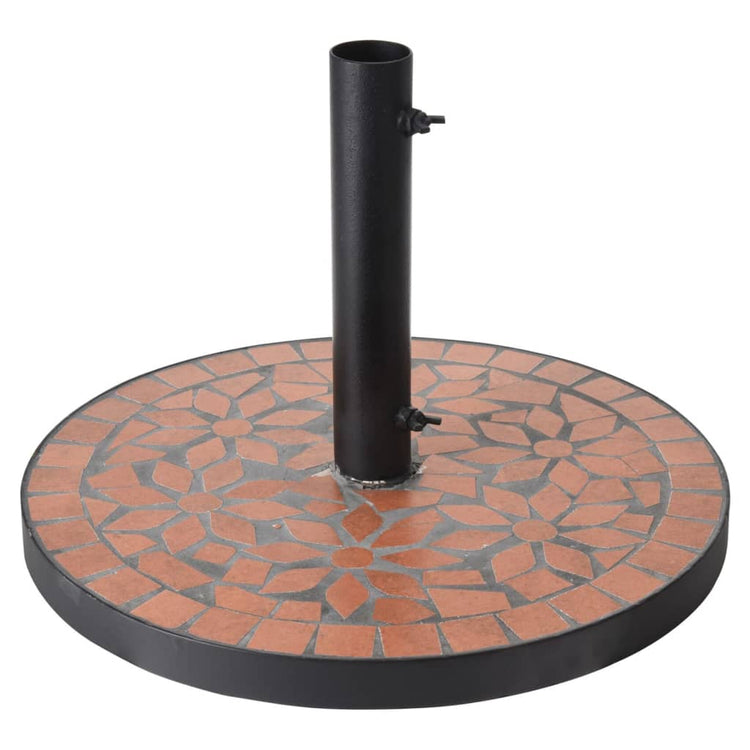 Progarden Progarden Parasol Foot mit terra-entworfenem Mosaikschwarz und Orange