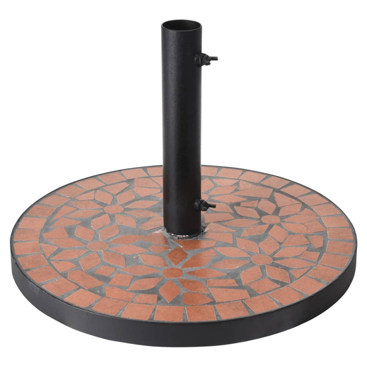 Progarden Progarden Parasol Foot mit terra-entworfenem Mosaikschwarz und Orange