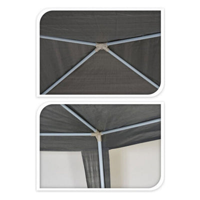 Pro Gartenpartyzelt 300x300cm grau