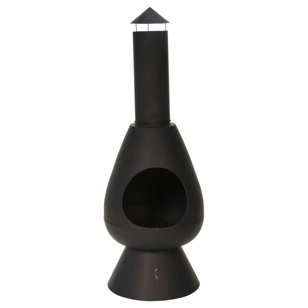 Progarden Prograrden Kamin mit Schornstein Umgebungs 110 cm Schwarz