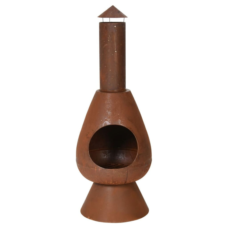Progarden Prograrden Kamin mit Schornstein Umgebungs 110 cm Rost -Colored