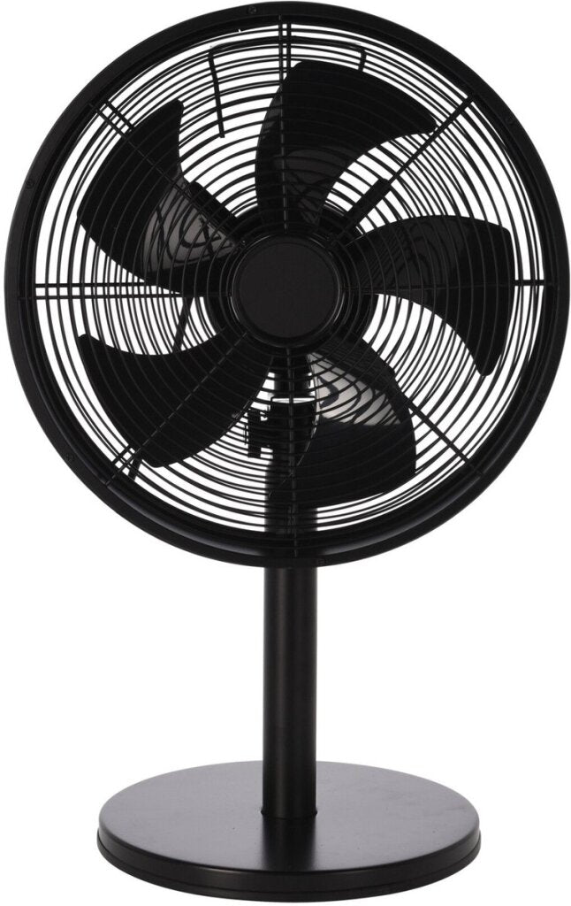 Excellent elektrischer Tischventilator 3 Geschwindigkeiten 40 W 35x27x57 cm schwarz