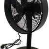 Excellent elektrischer Tischventilator 3 Geschwindigkeiten 40 W 35x27x57 cm schwarz