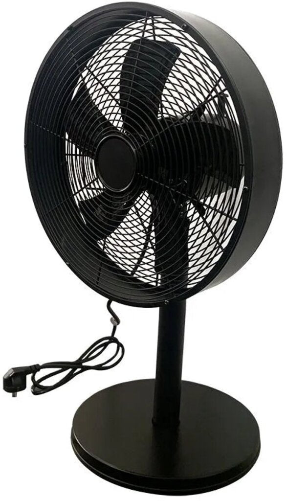 Excellent elektrischer Tischventilator 3 Geschwindigkeiten 40 W 35x27x57 cm schwarz