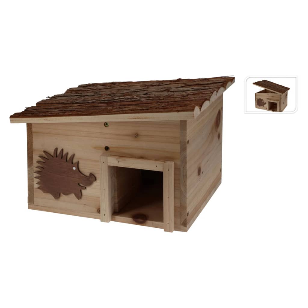 Prograrden Prograrden Hedgehog House 34x28x22 cm Holz mit Baumrinde