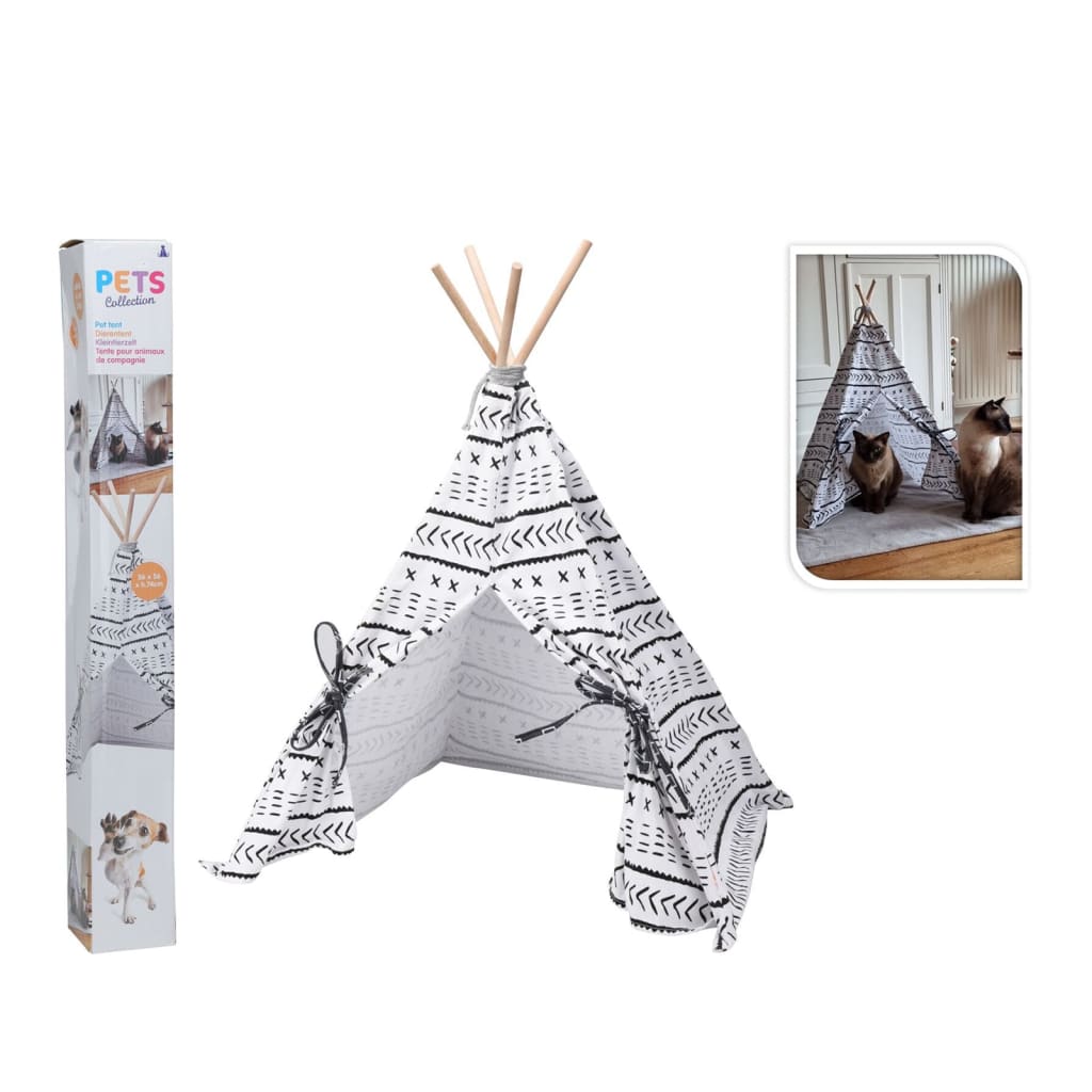 PETS Collection PETS Collection Dierent Zelt Tipi 56x56x74 cm Leinwand
