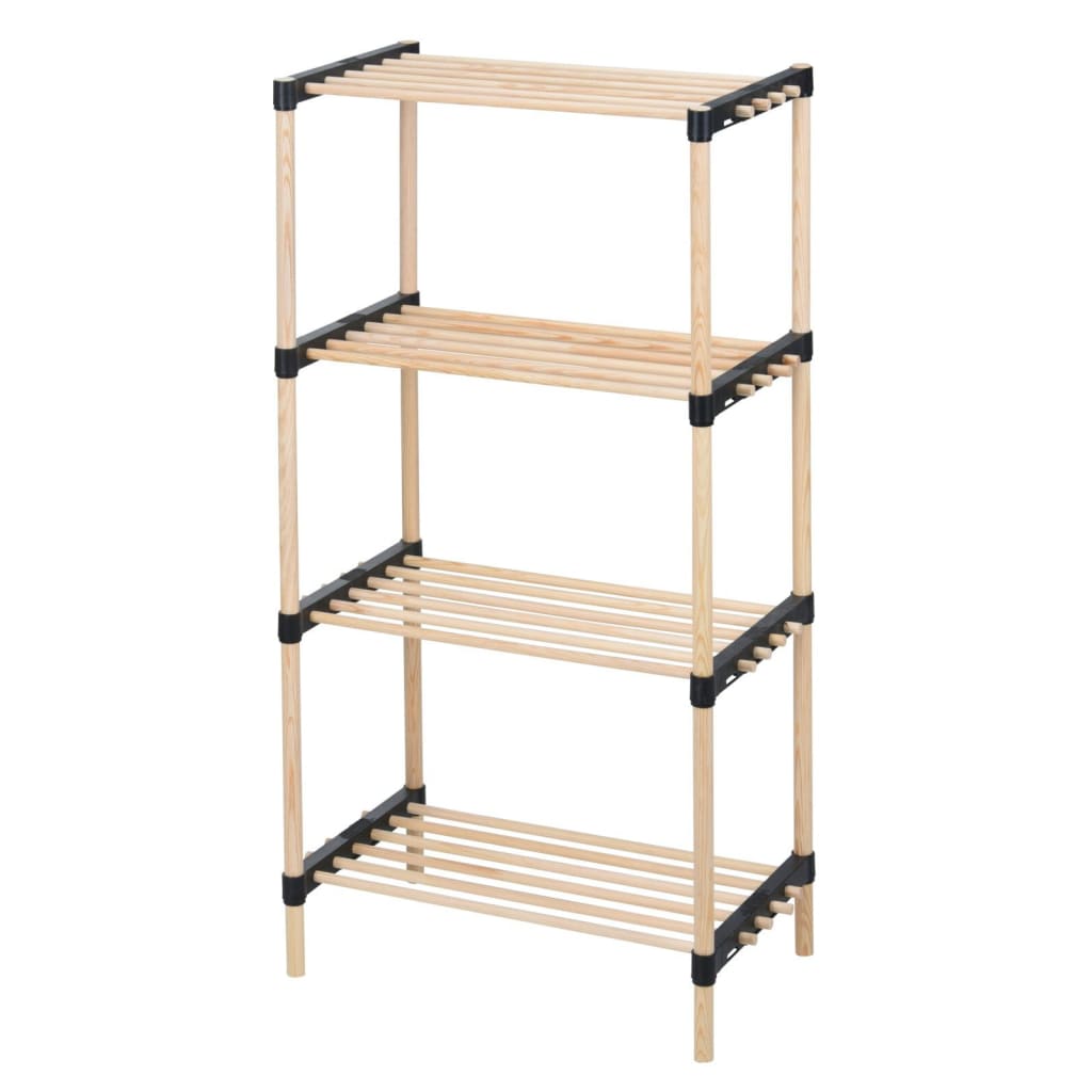 Speicherlösungen Aufbewahrungslösungen Schuhregal mit 4 Regalen 49x28x92.5 cm Holz