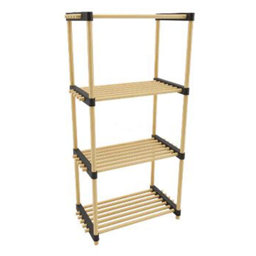 Speicherlösungen Aufbewahrungslösungen Schuhregal mit 4 Regalen 49x28x92.5 cm Holz