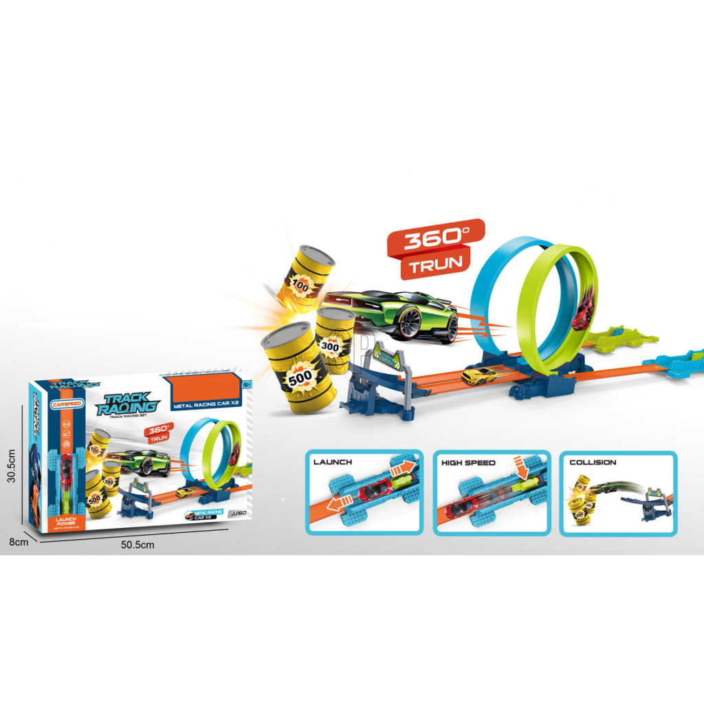 Tender Toys Auto RaceBaan Looping Play Set mit 2 Autos