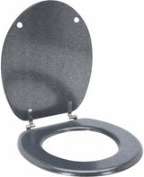 Bathroom Solutions Toilettensitz 45x37,5 cm Silber MDF - afbeelding 1