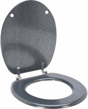 Bathroom Solutions Toilettensitz 45x37,5 cm Silber MDF - afbeelding 1