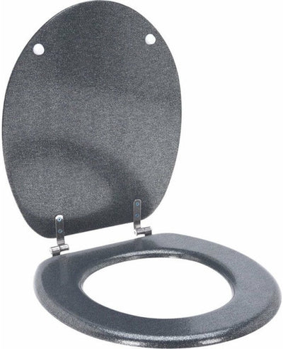 Bathroom Solutions Toilettensitz 45x37,5 cm Silber MDF